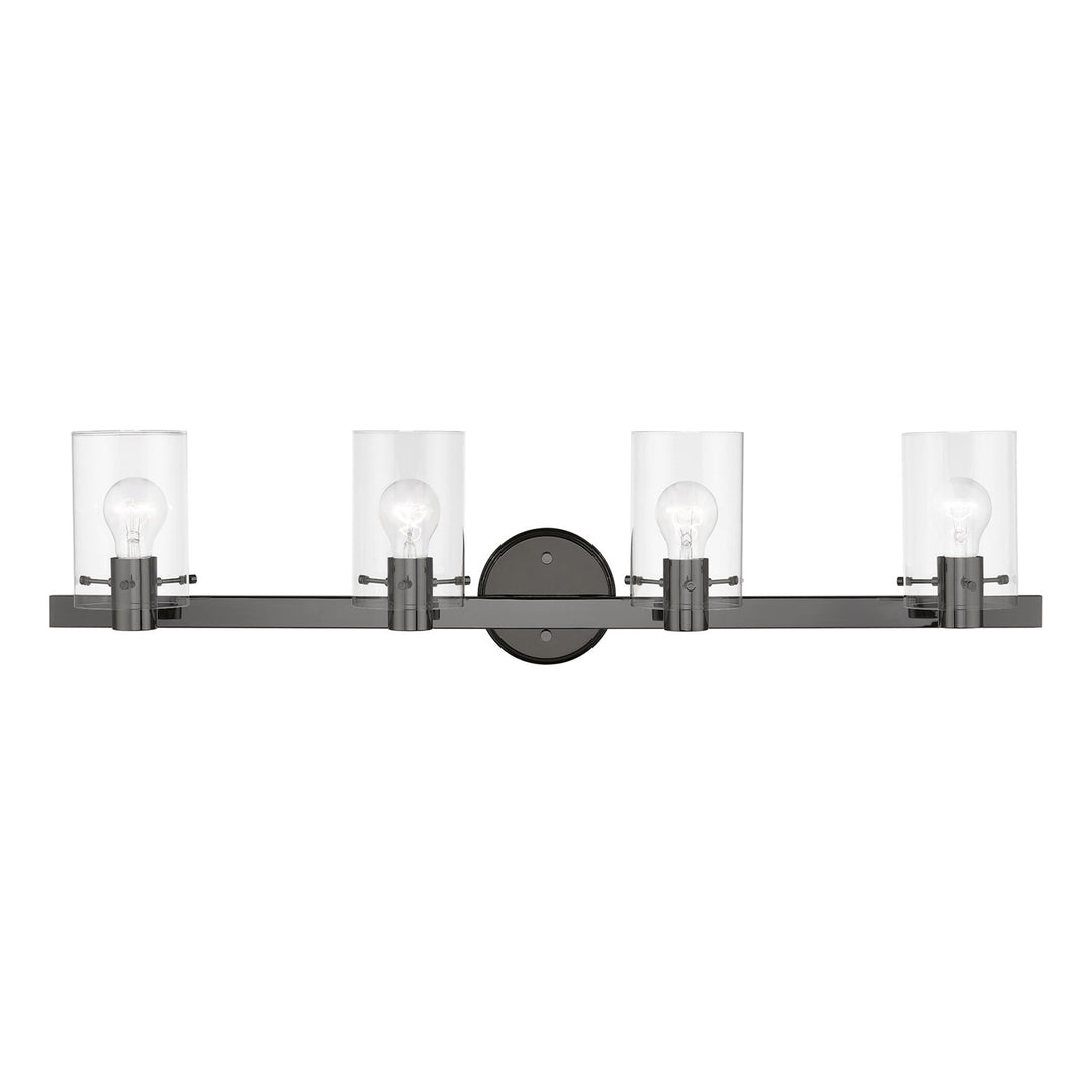 4 Light Black Chrome Vanity Sconce by Livex Lighting