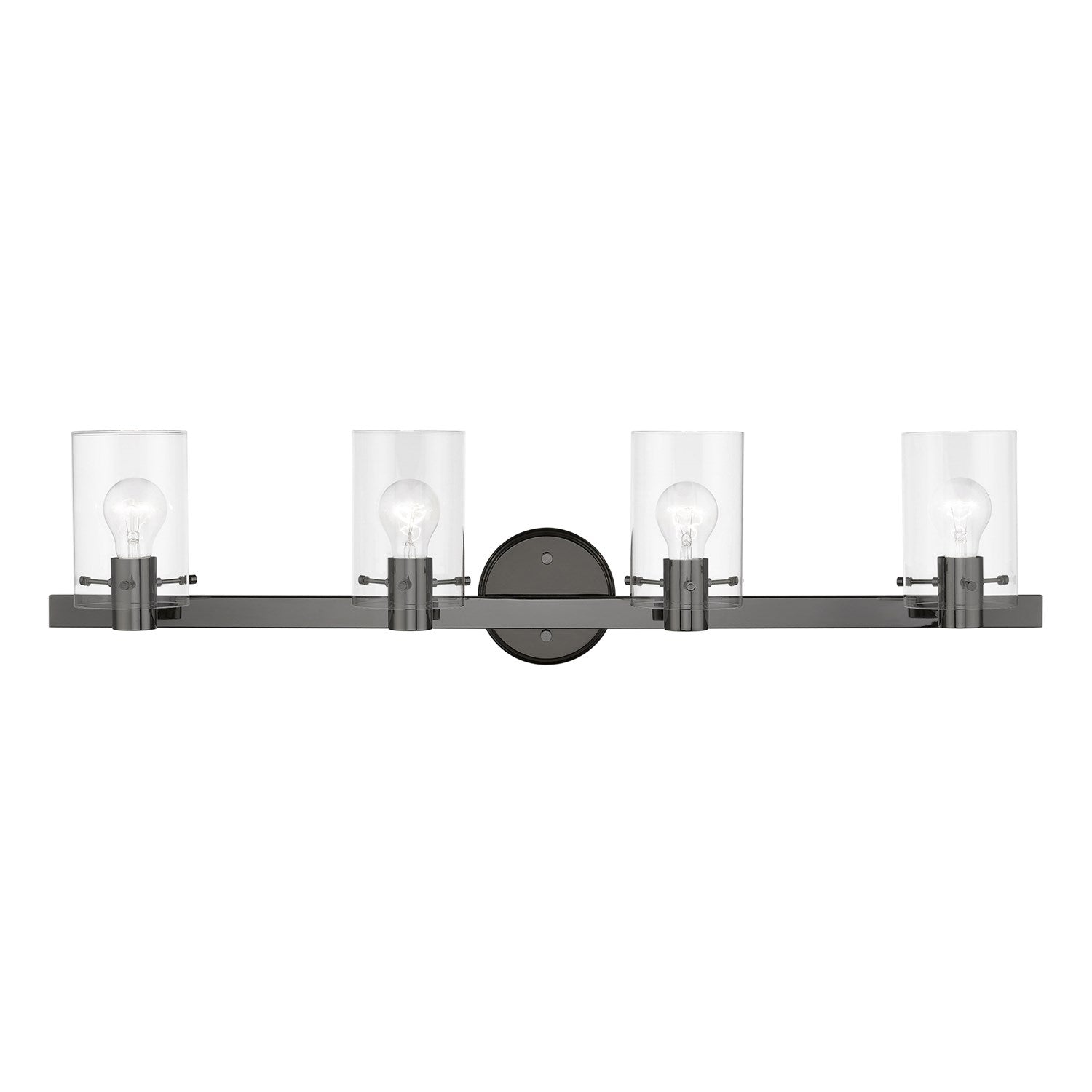 4 Light Black Chrome Vanity Sconce by Livex Lighting