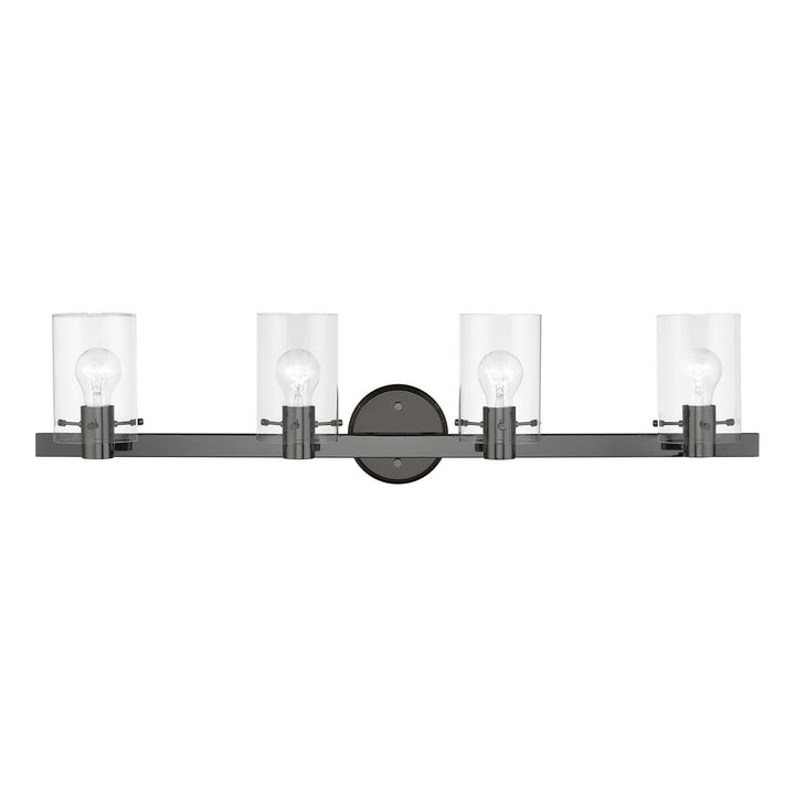 4 Light Black Chrome Vanity Sconce by Livex Lighting