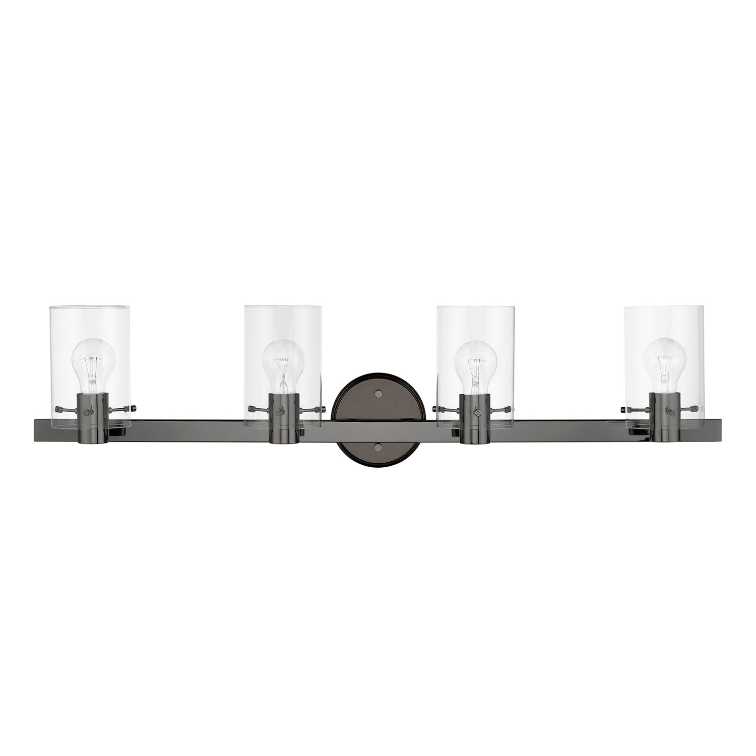 4 Light Black Chrome Vanity Sconce