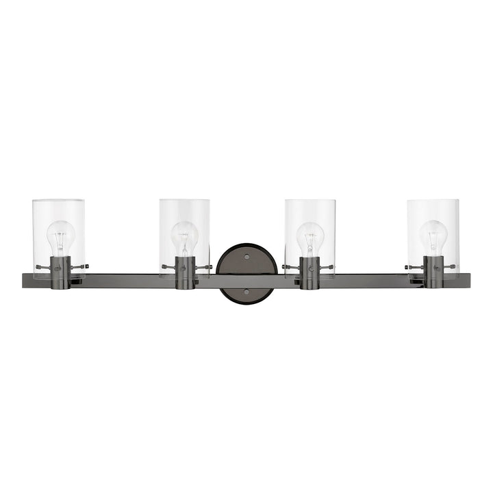 4 Light Black Chrome Vanity Sconce