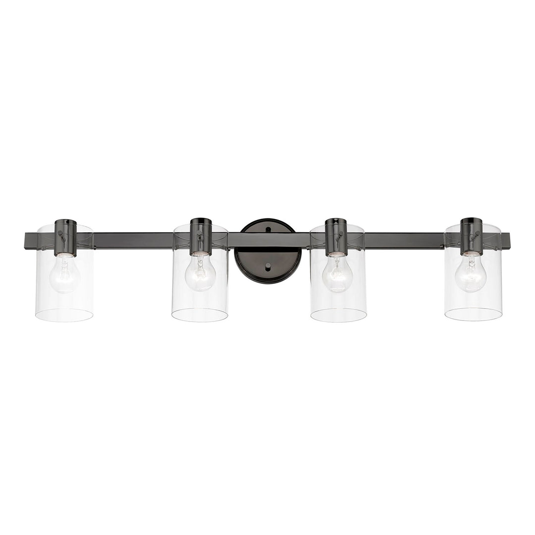 4 Light Black Chrome Vanity Sconce