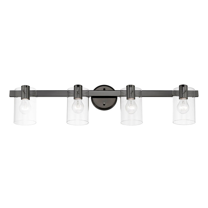 4 Light Black Chrome Vanity Sconce
