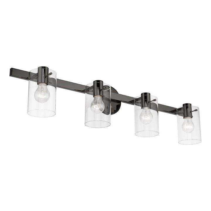 4 Light Black Chrome Vanity Sconce