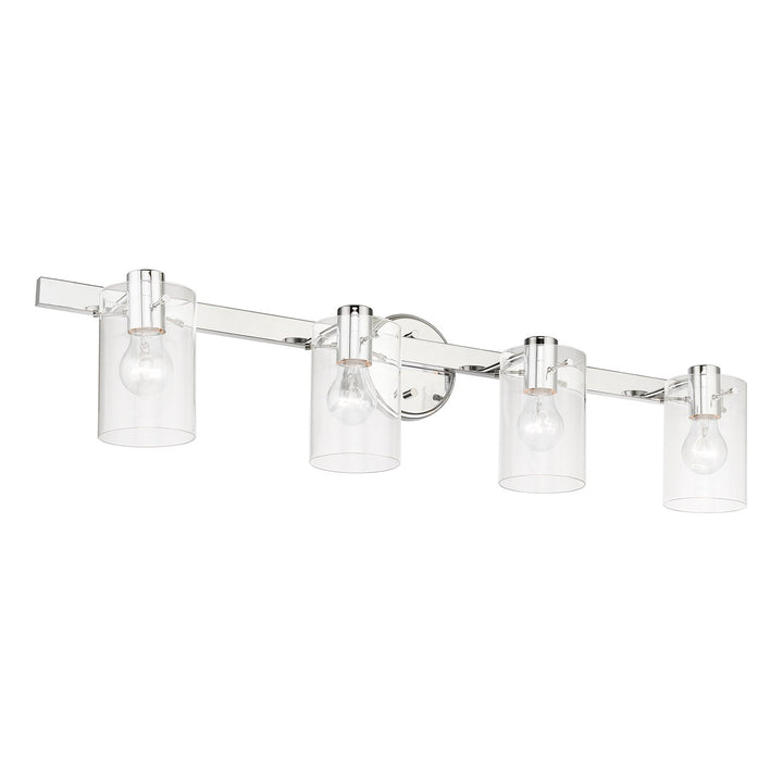 4 Light Polished Chrome Vanity Sconce