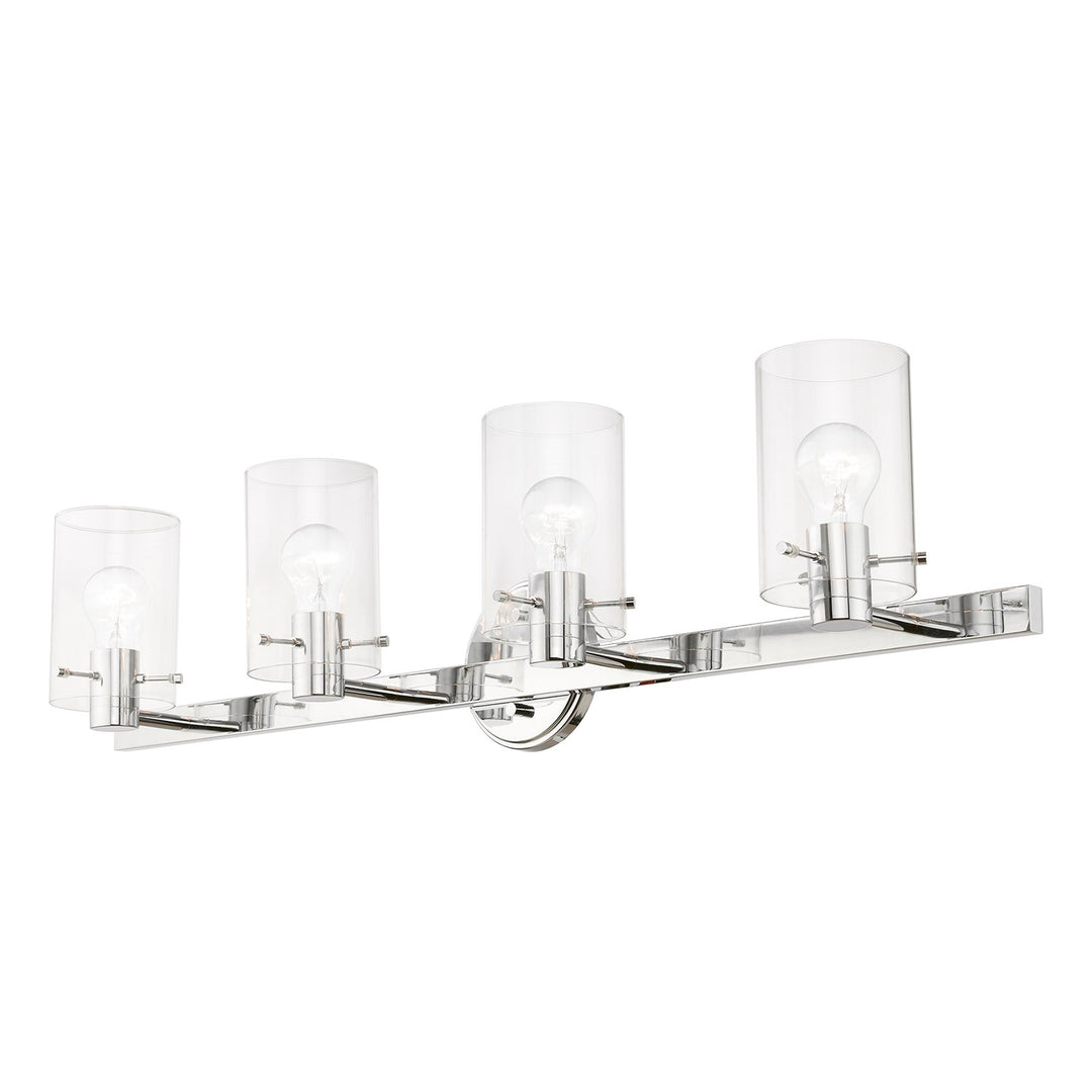 4 Light Polished Chrome Vanity Sconce