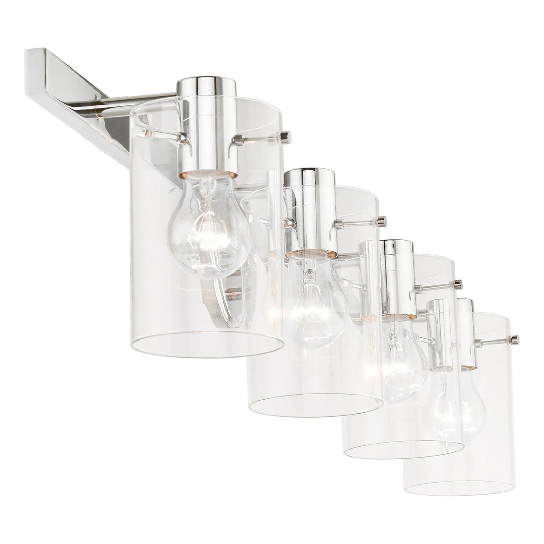 4 Light Polished Chrome Vanity Sconce