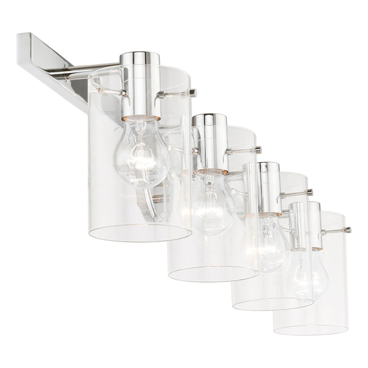 4 Light Polished Chrome Vanity Sconce
