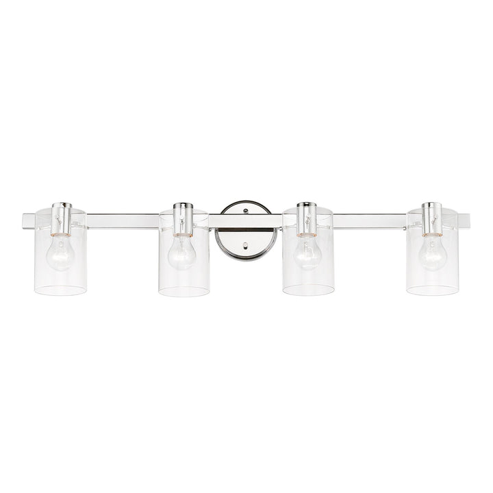4 Light Polished Chrome Vanity Sconce