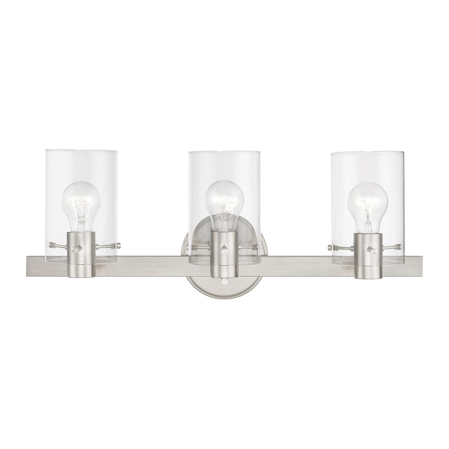 3 Light Brushed Nickel Vanity Sconce by Livex Lighting