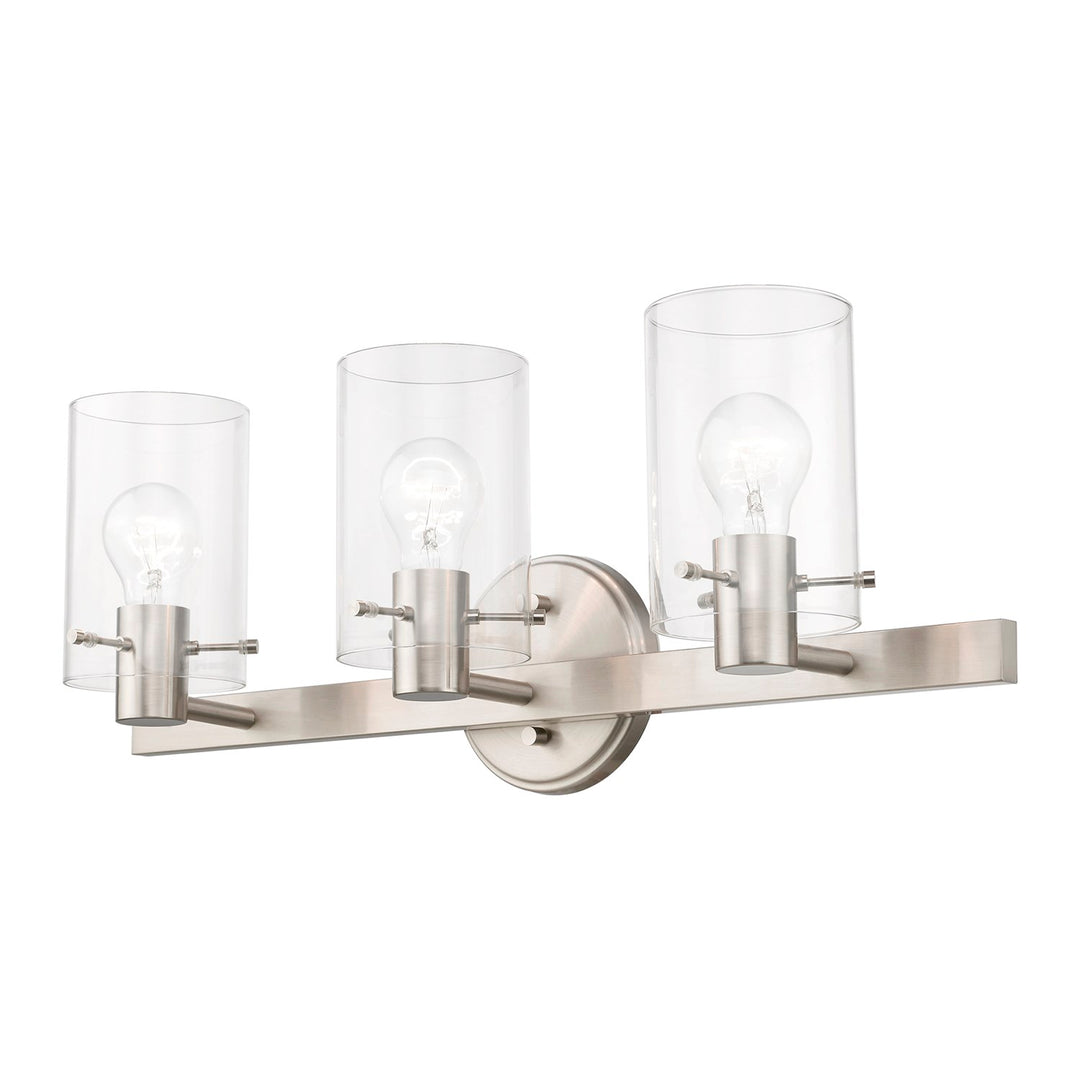 3 Light Brushed Nickel Vanity Sconce