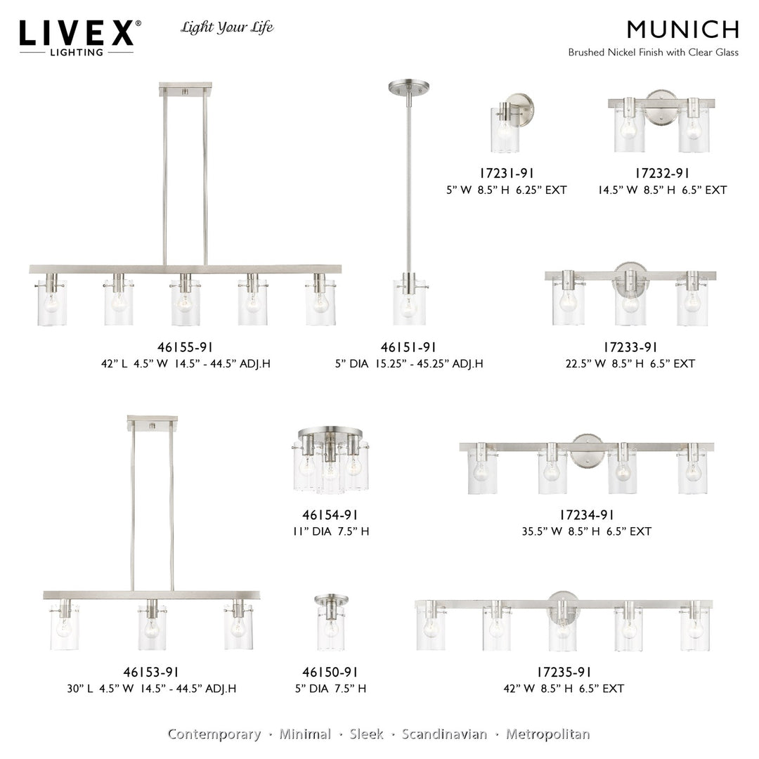 3 Light Brushed Nickel Vanity Sconce
