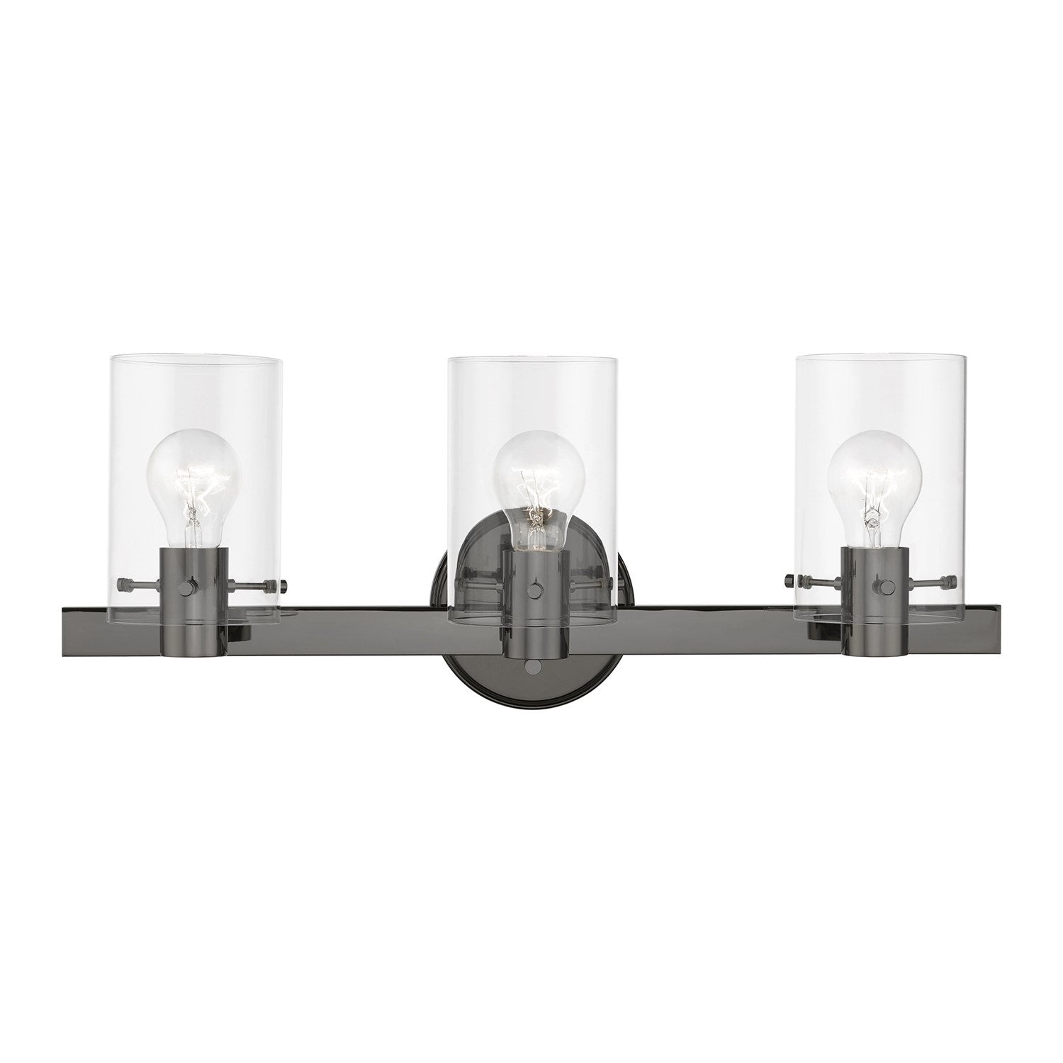 3 Light Black Chrome Vanity Sconce by Livex Lighting