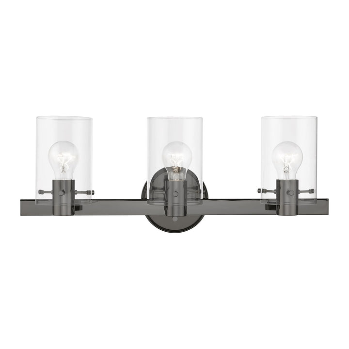 3 Light Black Chrome Vanity Sconce by Livex Lighting