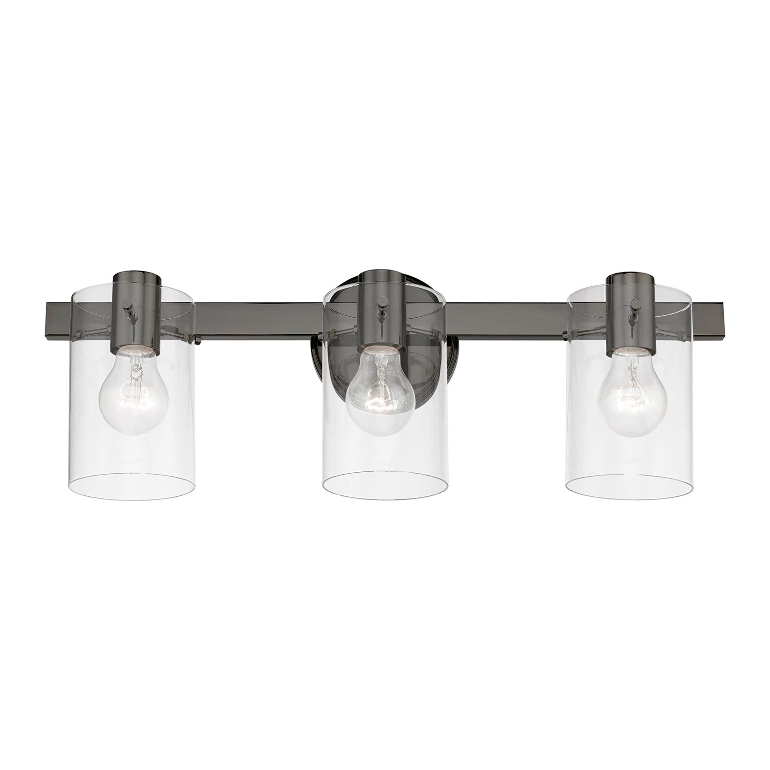 3 Light Black Chrome Vanity Sconce