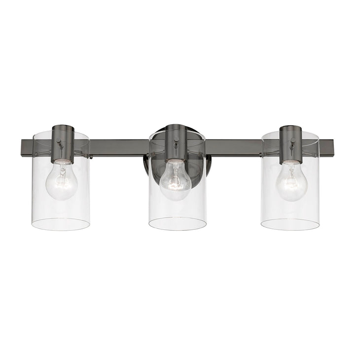 3 Light Black Chrome Vanity Sconce