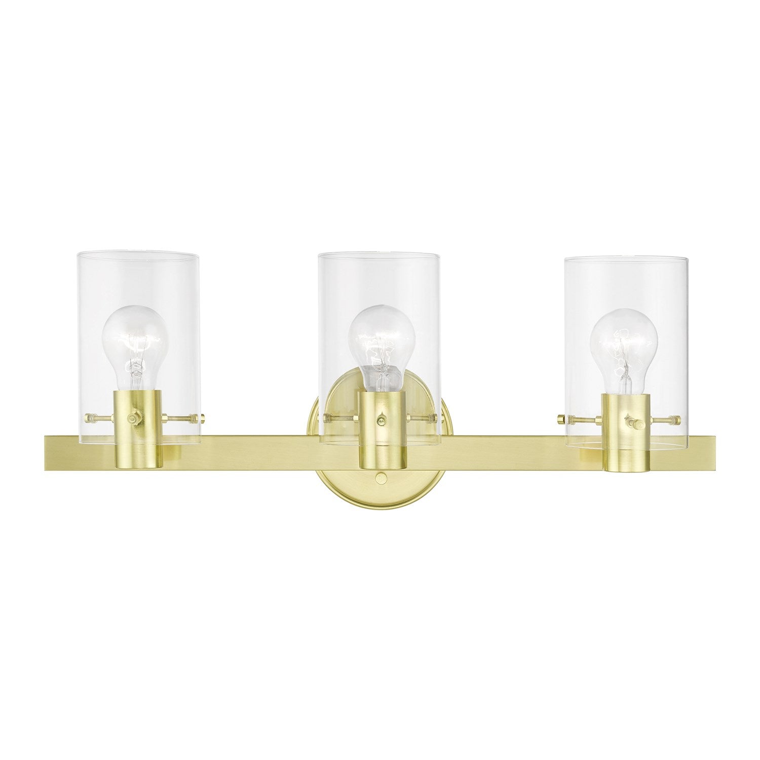 3 Light Satin Brass Vanity Sconce by Livex Lighting
