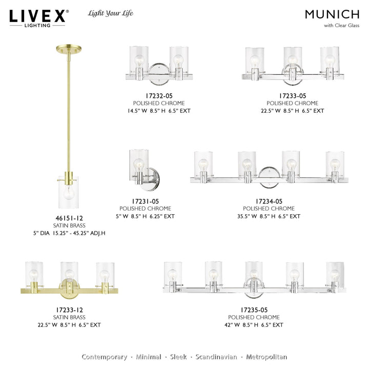3 Light Satin Brass Vanity Sconce