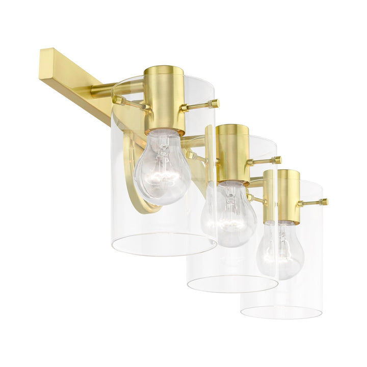 3 Light Satin Brass Vanity Sconce