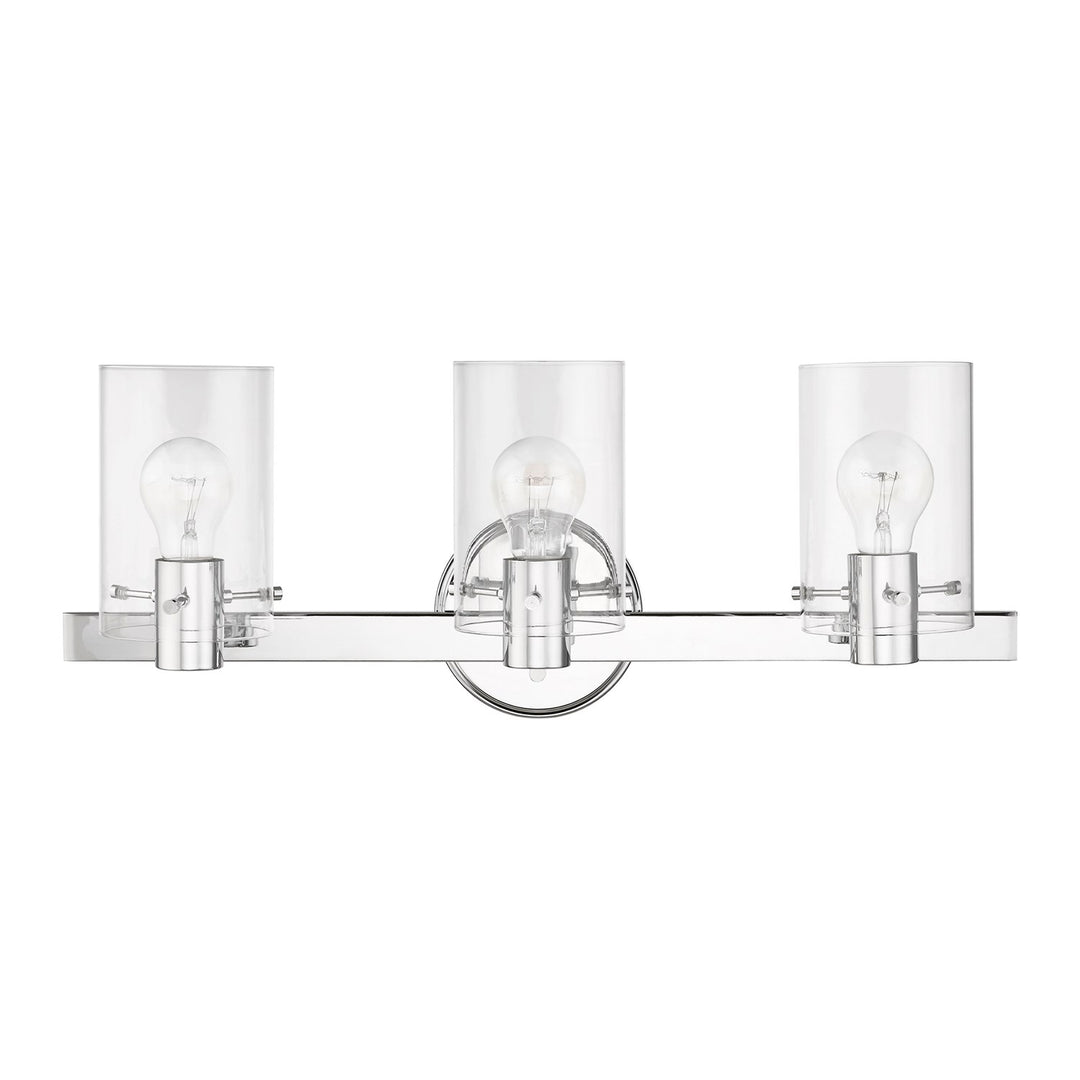 3 Light Polished Chrome Vanity Sconce