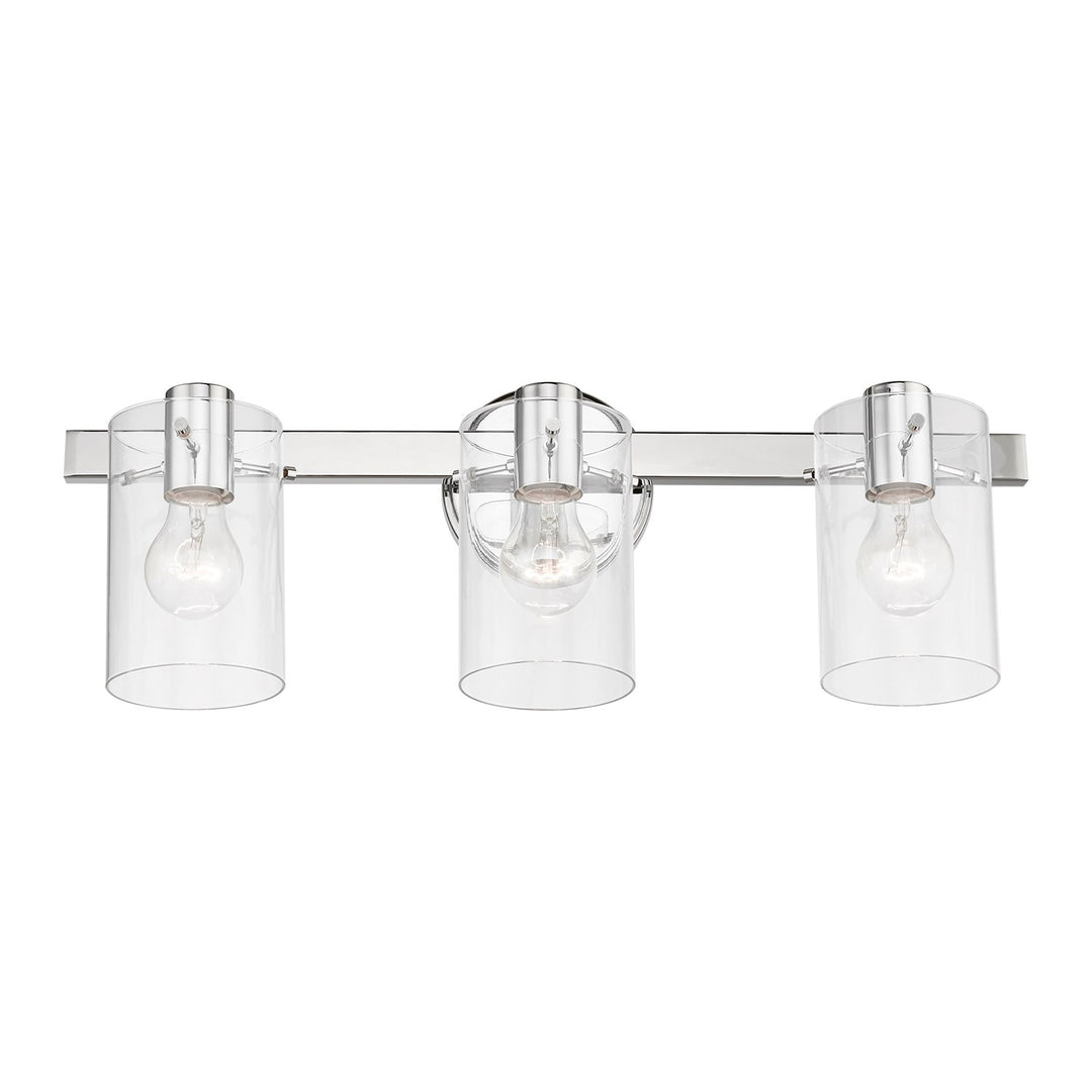 3 Light Polished Chrome Vanity Sconce