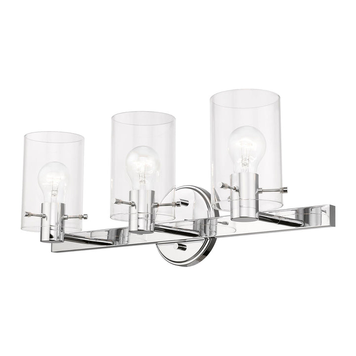 3 Light Polished Chrome Vanity Sconce