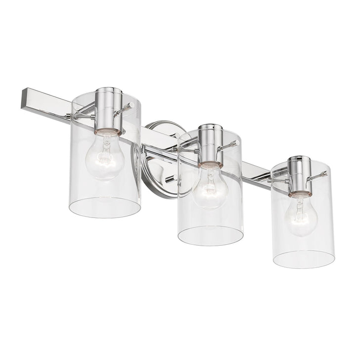 3 Light Polished Chrome Vanity Sconce