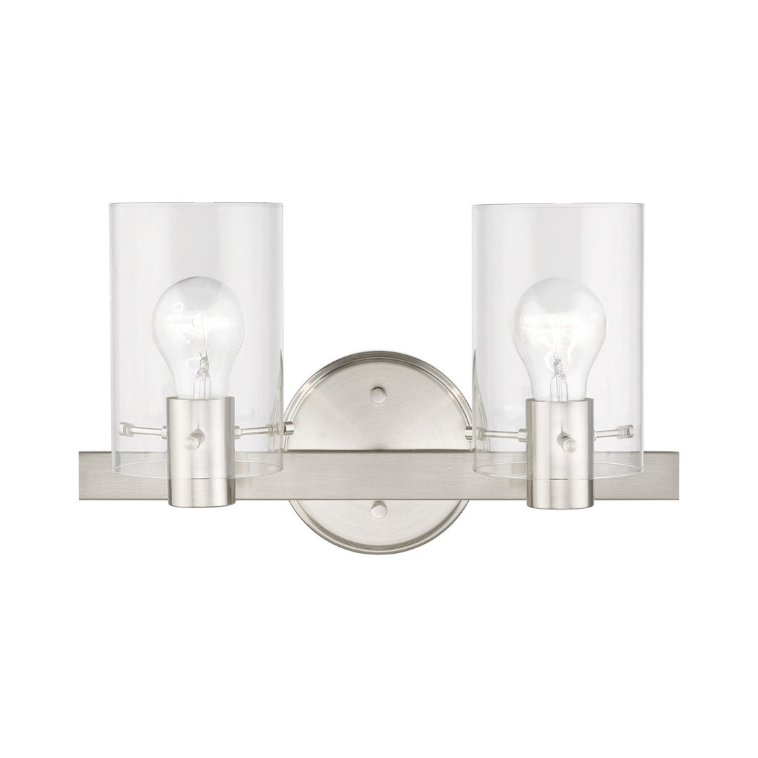 2 Light Brushed Nickel Vanity Sconce by Livex Lighting