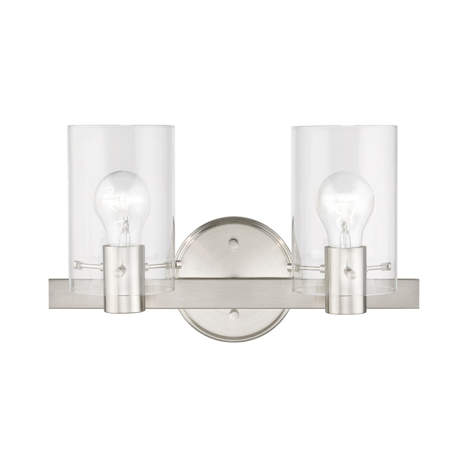 2 Light Brushed Nickel Vanity Sconce by Livex Lighting