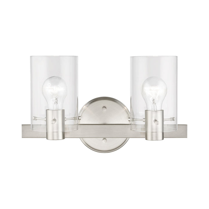 2 Light Brushed Nickel Vanity Sconce by Livex Lighting