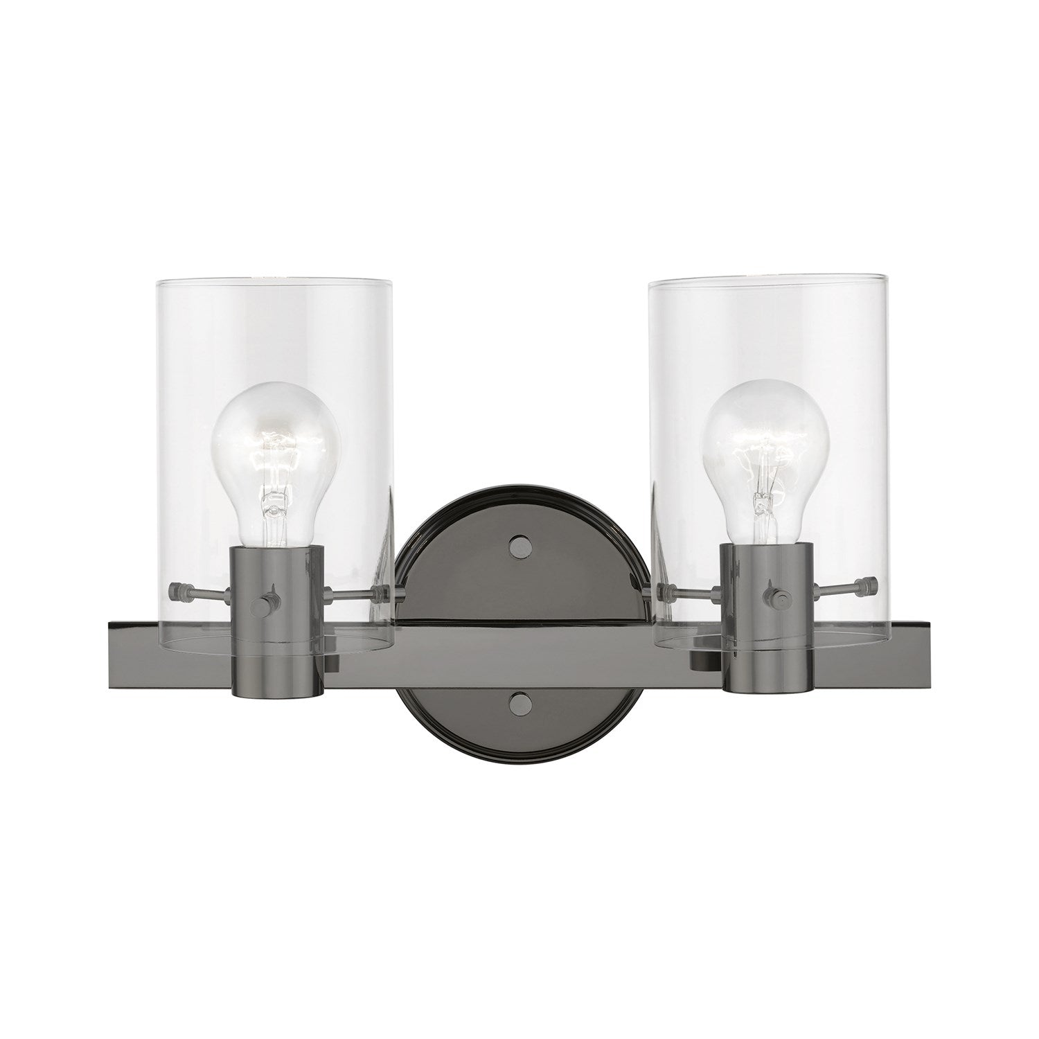 2 Light Black Chrome Vanity Sconce by Livex Lighting