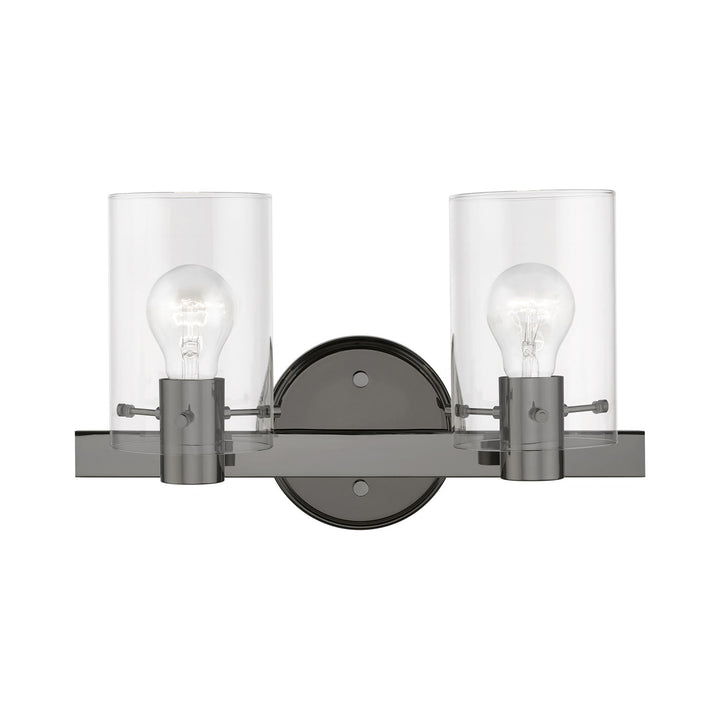 2 Light Black Chrome Vanity Sconce by Livex Lighting