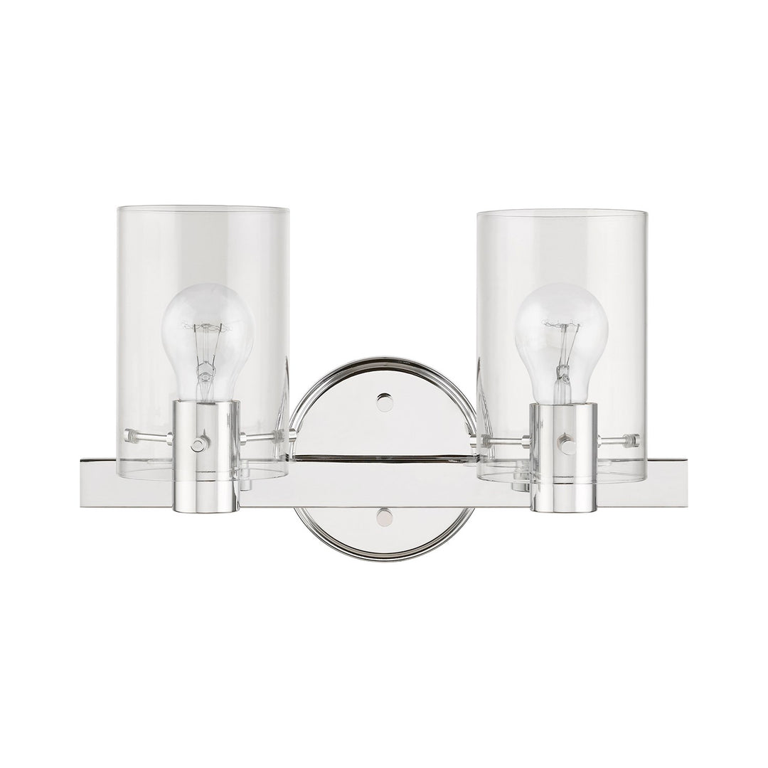 2 Light Polished Chrome Vanity Sconce