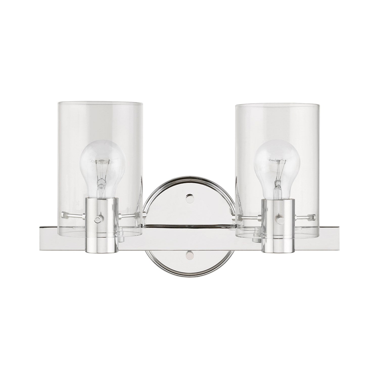 2 Light Polished Chrome Vanity Sconce