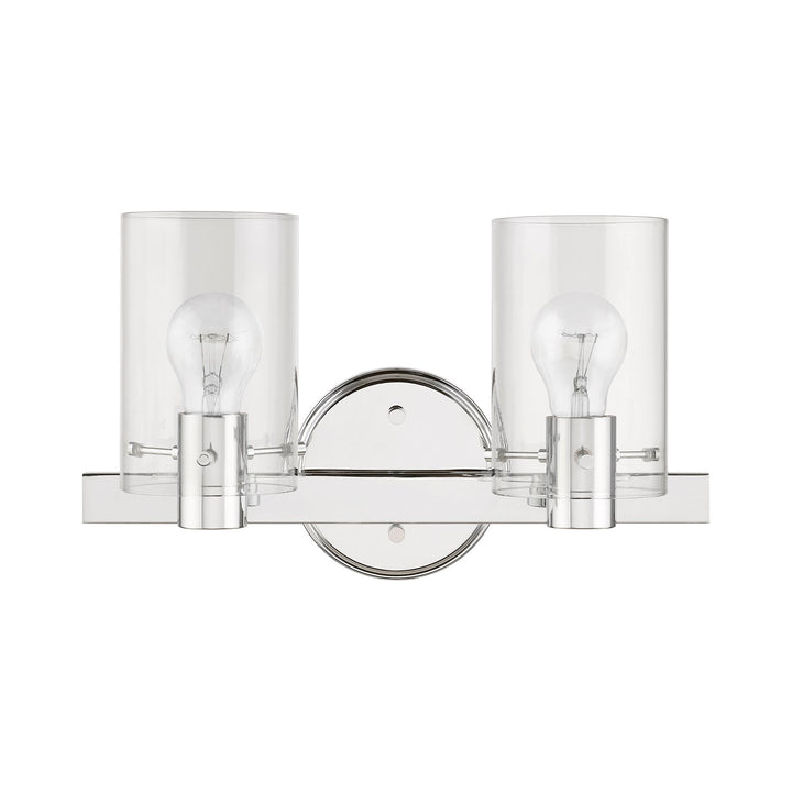 2 Light Polished Chrome Vanity Sconce