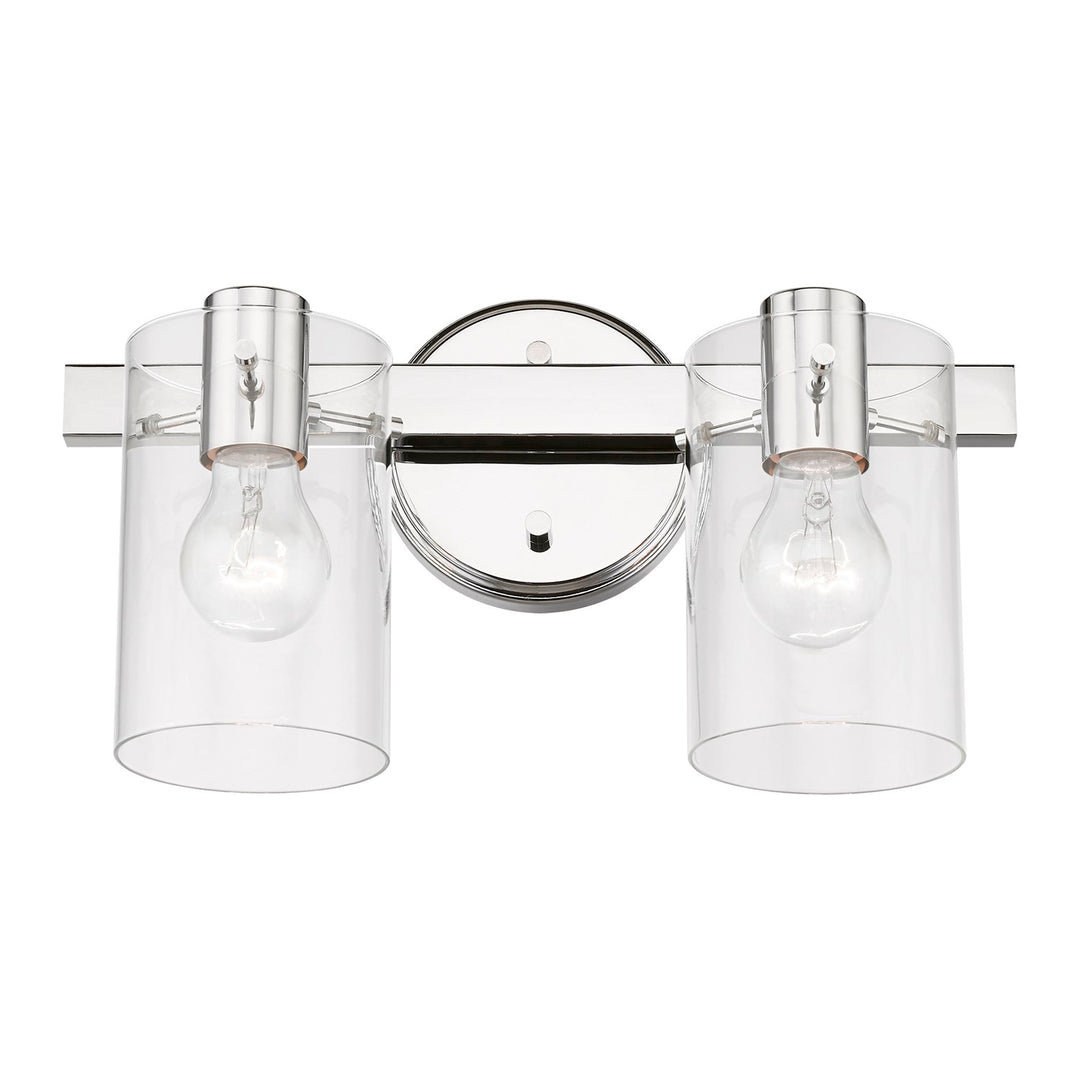 2 Light Polished Chrome Vanity Sconce