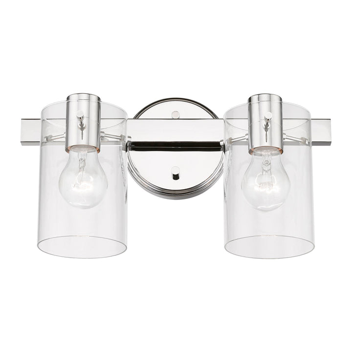 2 Light Polished Chrome Vanity Sconce
