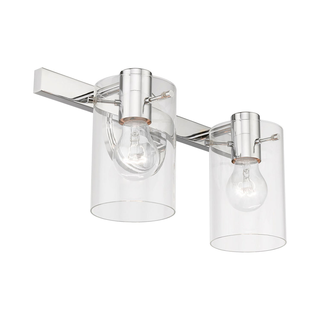 2 Light Polished Chrome Vanity Sconce
