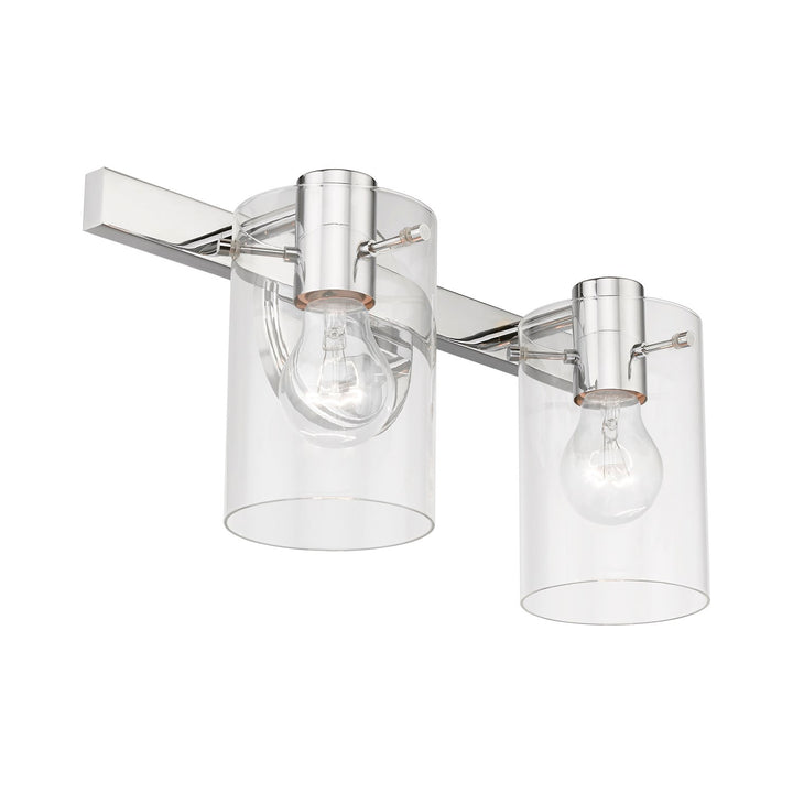 2 Light Polished Chrome Vanity Sconce