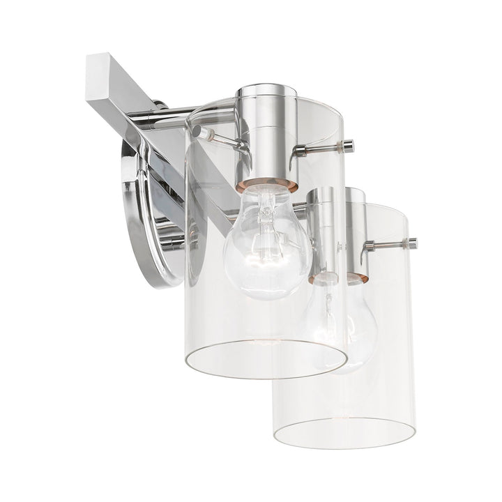 2 Light Polished Chrome Vanity Sconce