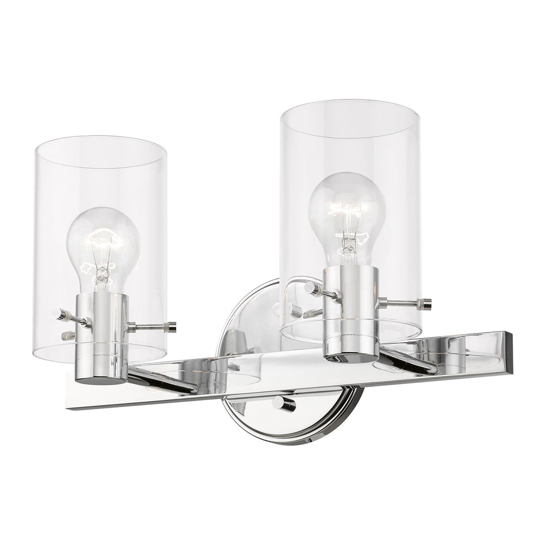 2 Light Polished Chrome Vanity Sconce