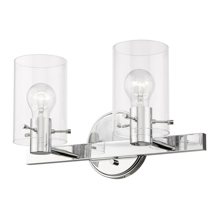 2 Light Polished Chrome Vanity Sconce