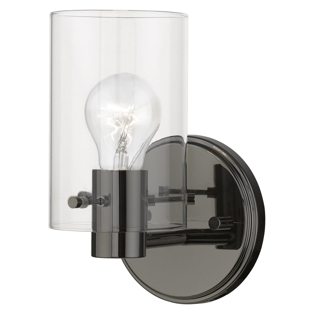 1 Light Black Chrome Single Sconce by Livex Lighting