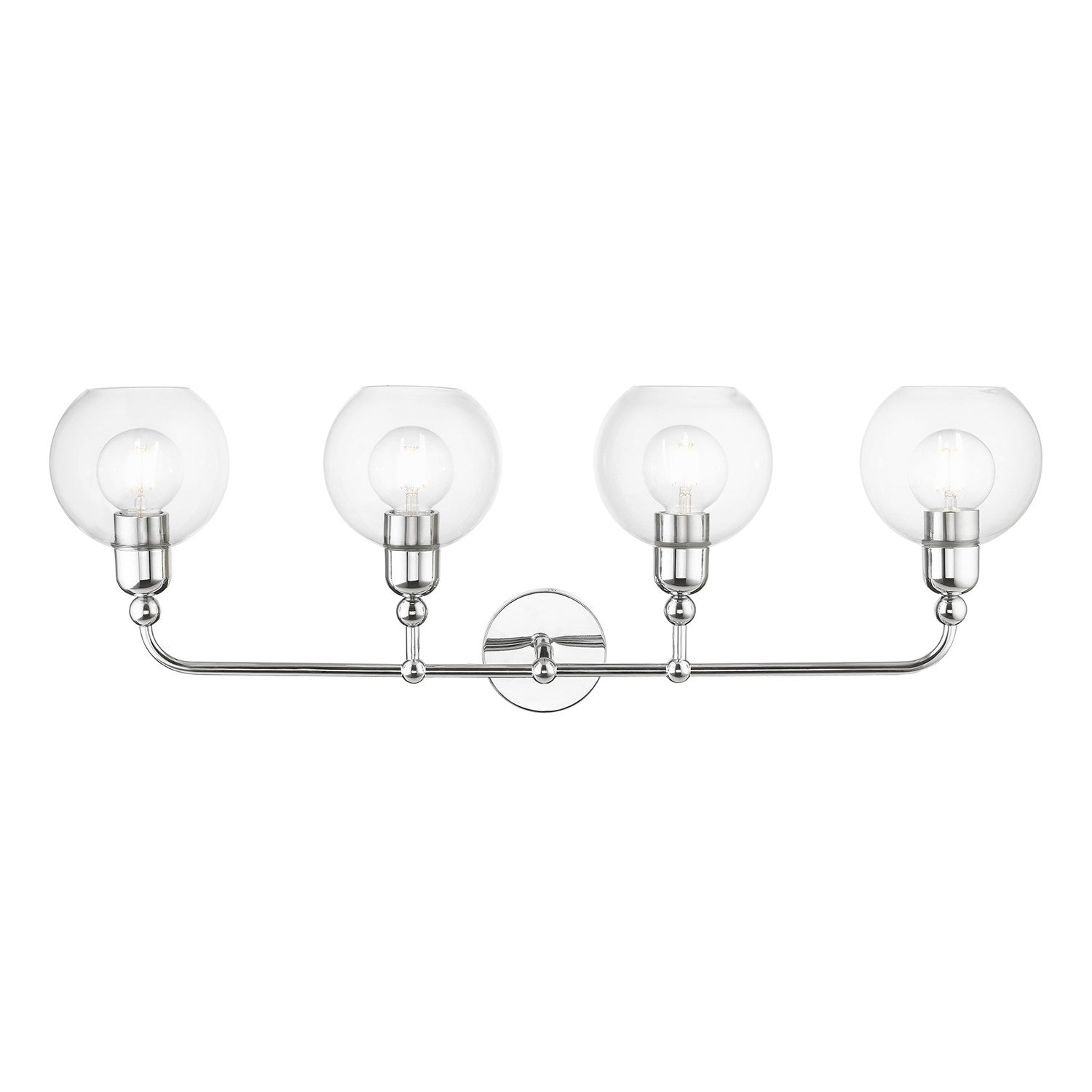 4 Light Polished Chrome Large Sphere Vanity Sconce by Livex Lighting
