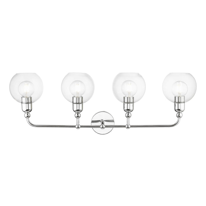 4 Light Polished Chrome Large Sphere Vanity Sconce by Livex Lighting