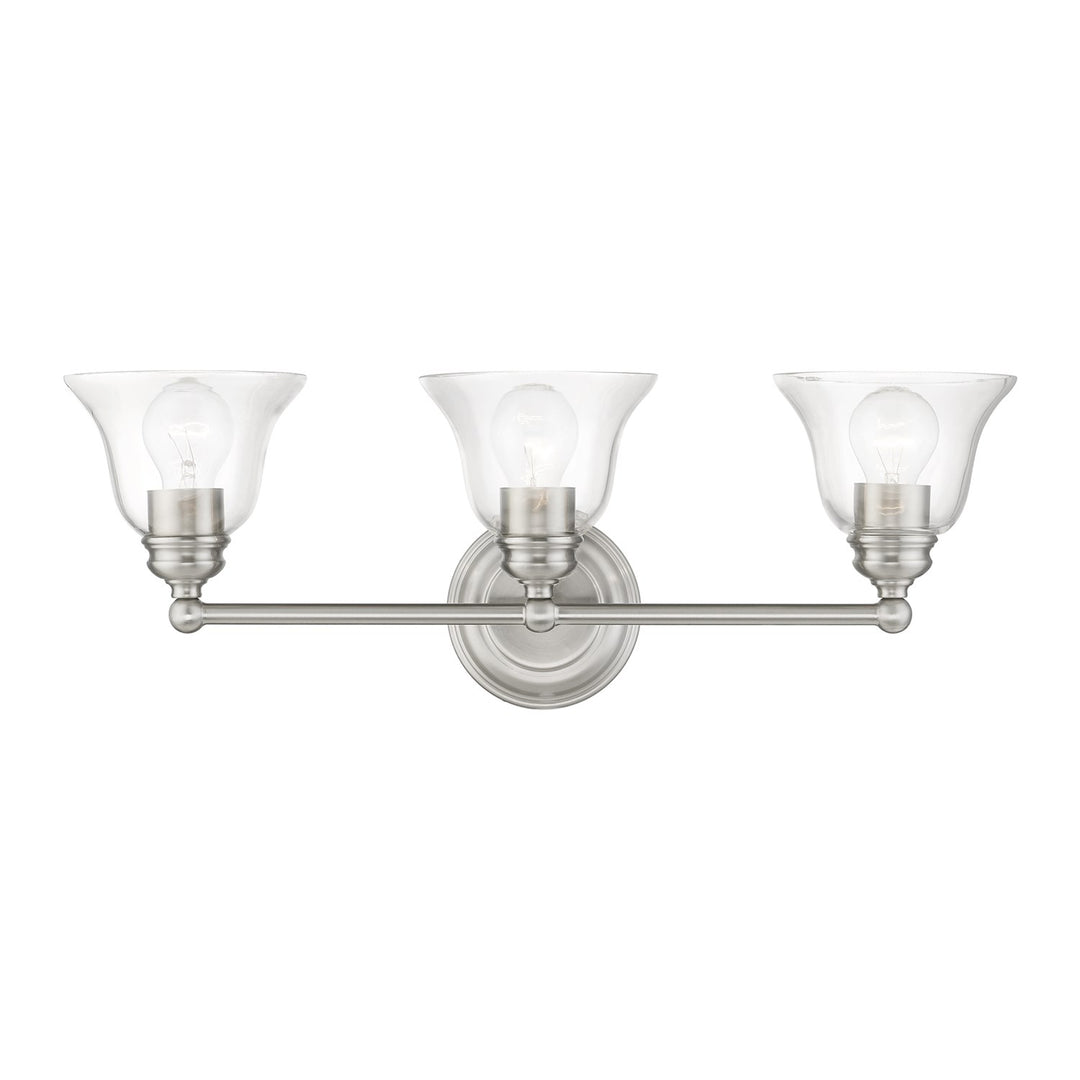 3 Light Brushed Nickel Vanity Sconce by Livex Lighting
