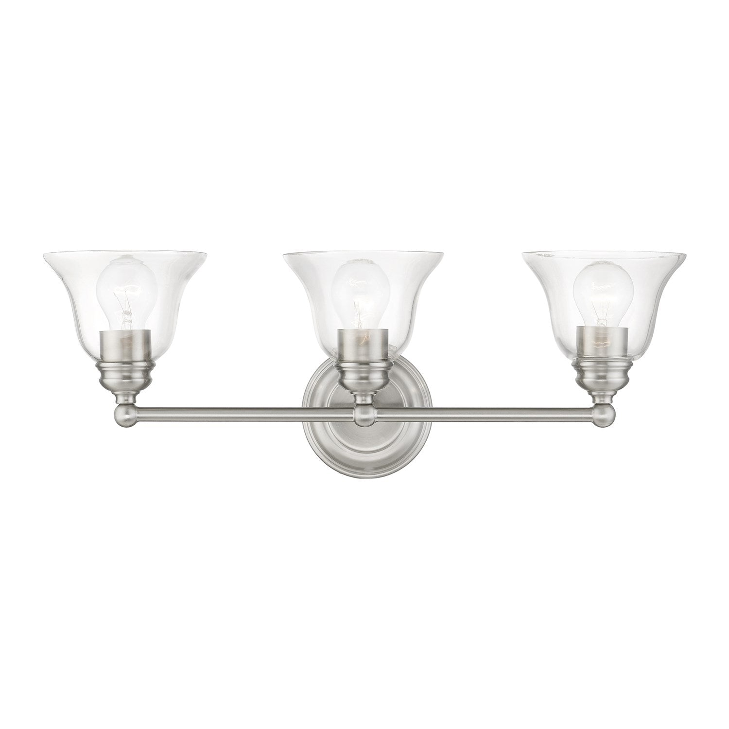 3 Light Brushed Nickel Vanity Sconce by Livex Lighting