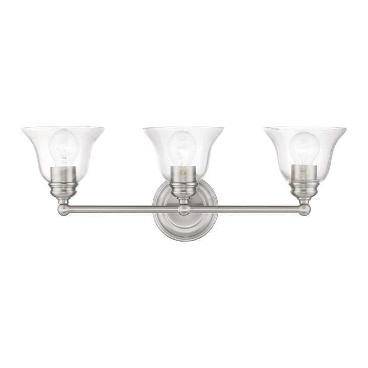 3 Light Brushed Nickel Vanity Sconce by Livex Lighting