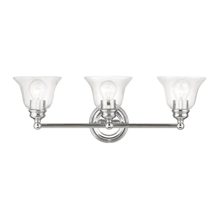 3 Light Polished Chrome Vanity Sconce by Livex Lighting