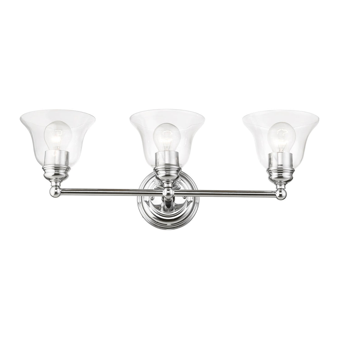 3 Light Polished Chrome Vanity Sconce